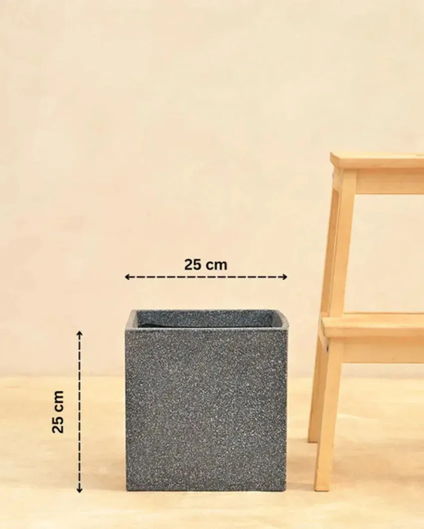 Modern Grey Cubic Plastic Planter