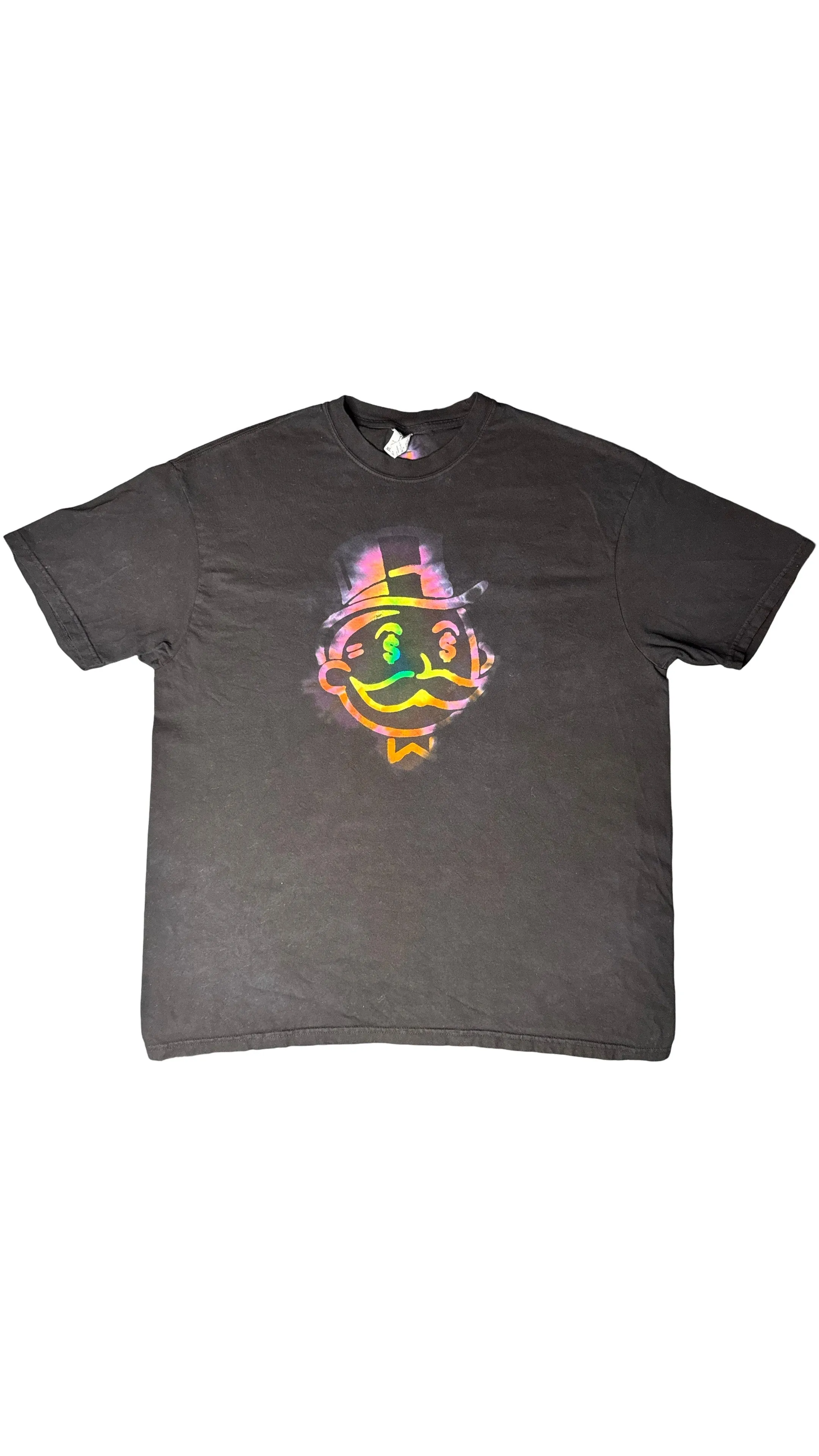 Mr Monopoly Reverse Tie Dye Tee Shirt