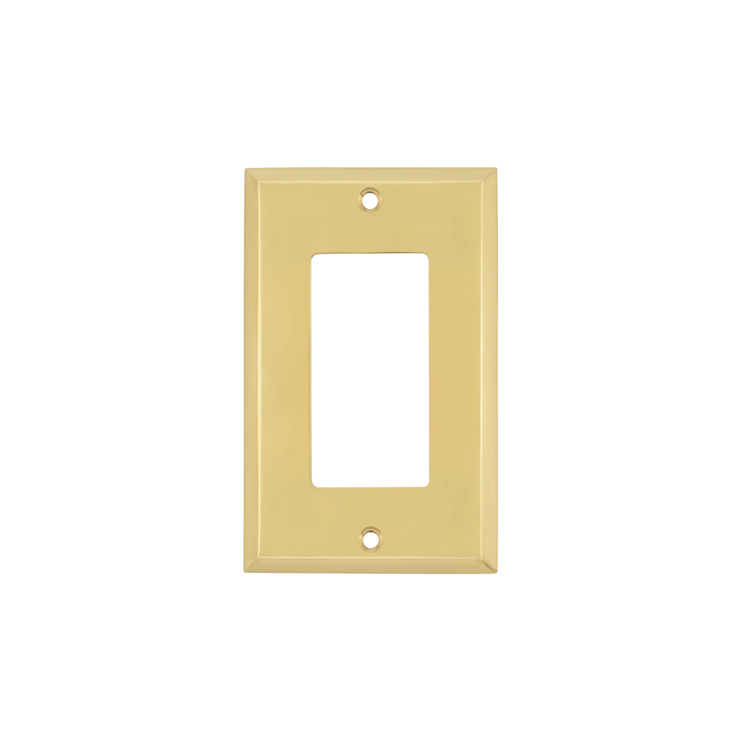 New York Switch Plate with Single Rocker in Unlacquered Brass