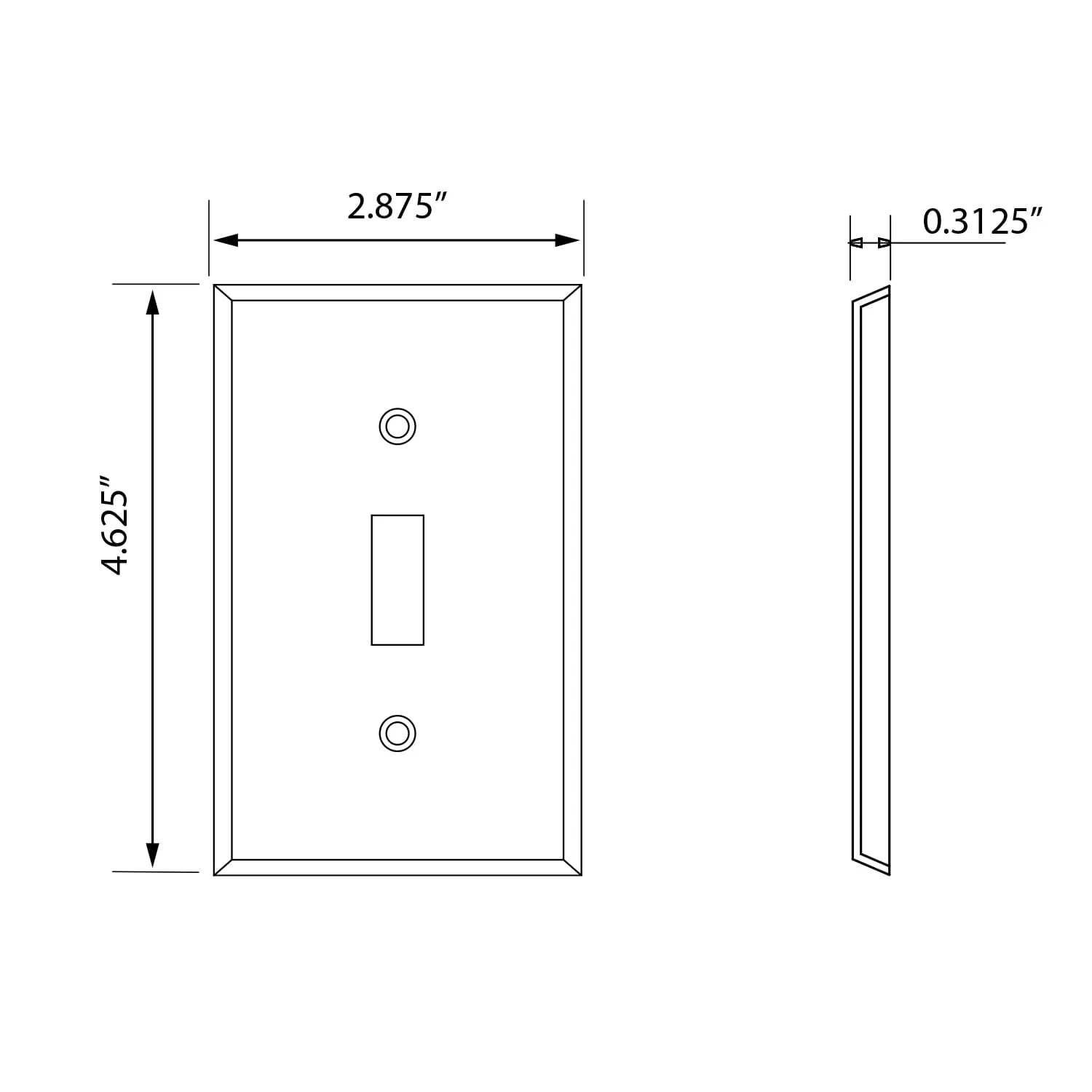 New York Switch Plate with Single Toggle in Unlacquered Brass