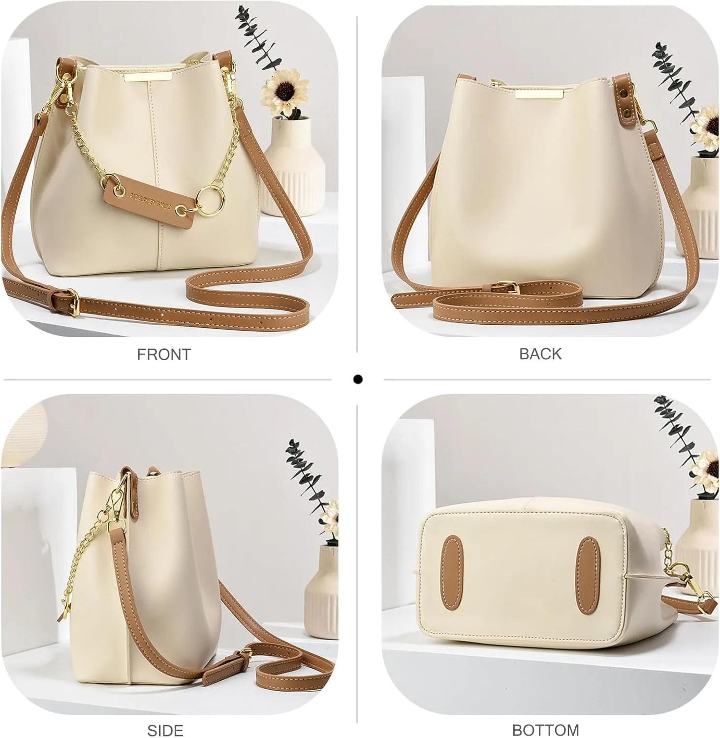 NICOLE & DORIS Women Handbags Crossbody Bag Ladies Bucket Bag Small Top Handle Bag Shoulder Bag