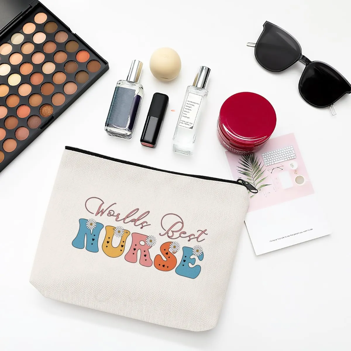 Nurses Week Gifts - Nurse Makeup Bag with Zipper for Nurse Appreciation Cosmetic Bag Nurse Graduation Gifts
