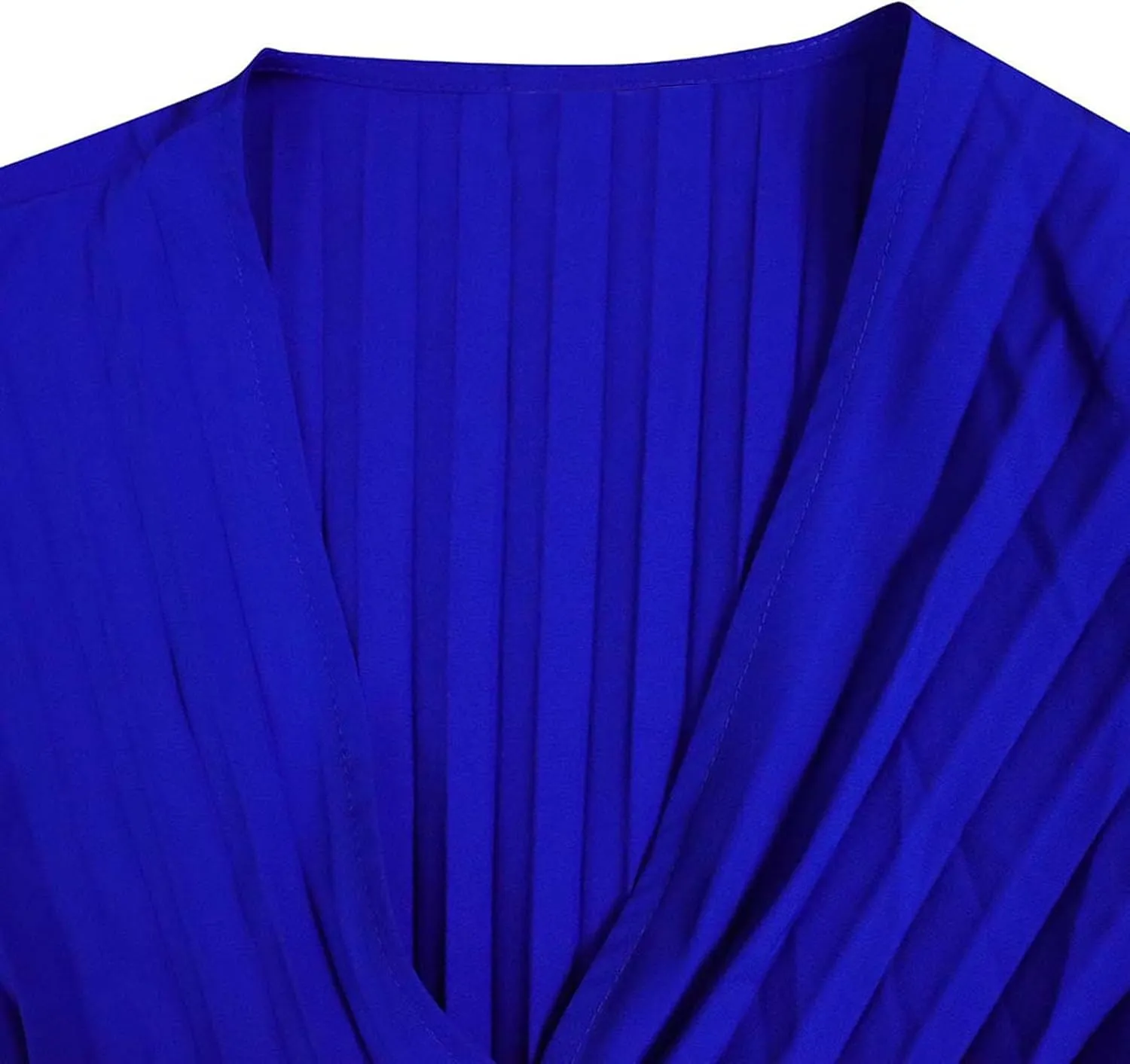 Oplxuo Plus Size Jumpsuit for Women Sexy Deep V-Neck Long Sleeve Pleated Wide Leg Jumpsuits Tie Waist Party Formal Romper