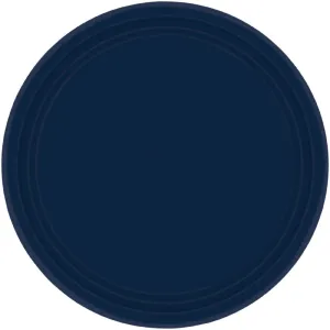 Paper Plates 23cm Round Navy Pack Of 20