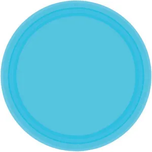 Paper Plates 23cm Round Pack of 8 Caribbean Blue