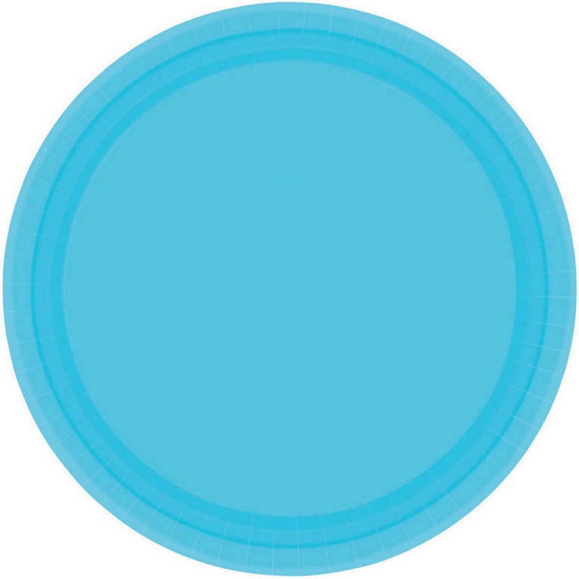 Paper Plates 23cm Round Pack of 8 Caribbean Blue