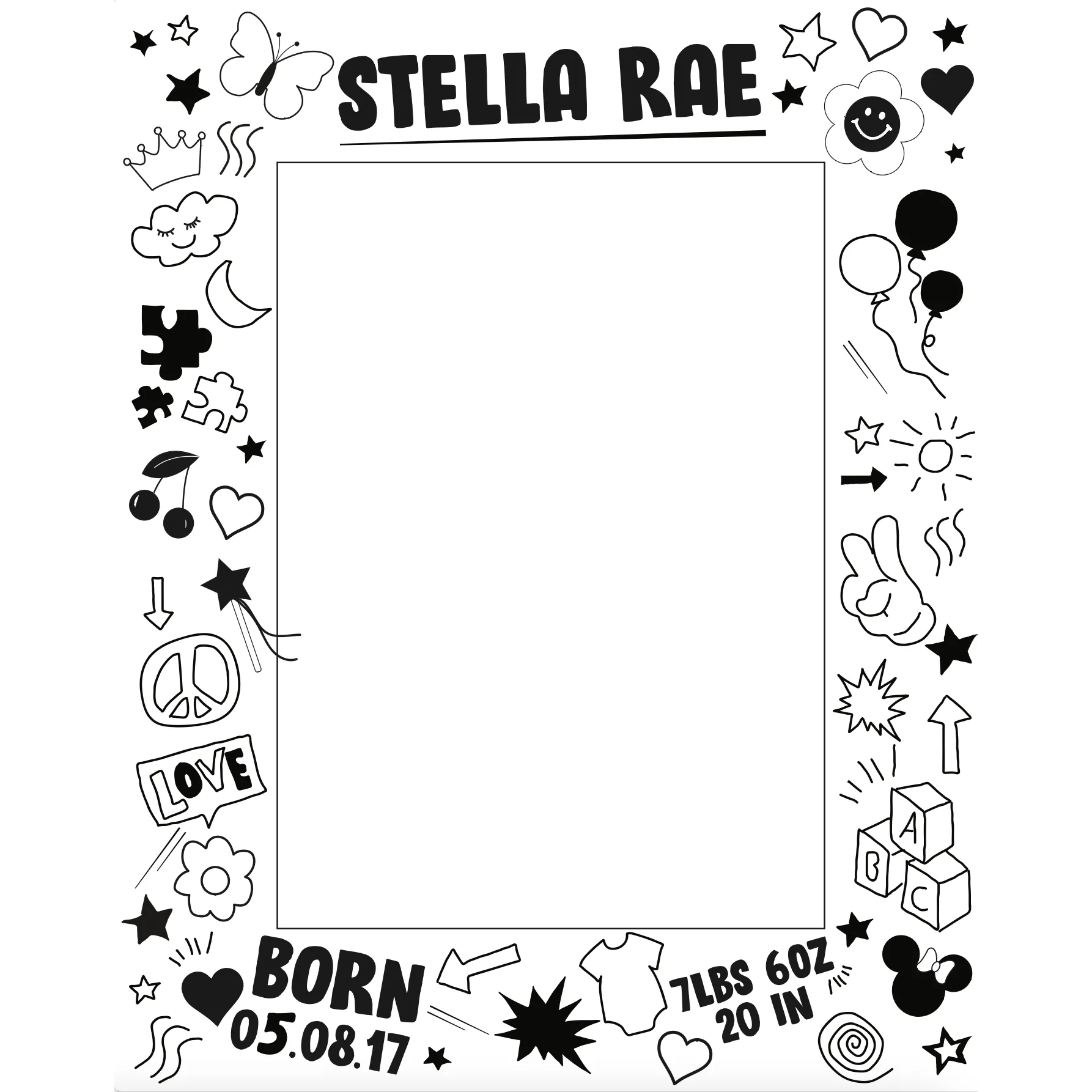 Personalized Acrylic Frame, Sunshine