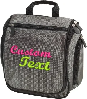 Personalized Hanging Toiletry Bag for Men, Women for Travel - Custom Embroidered Groomsmen Gifts for Toiletry Kit Set