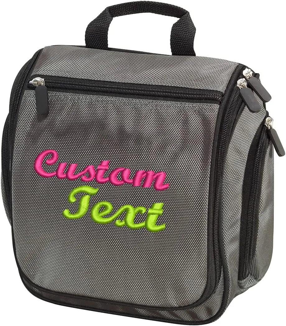 Personalized Hanging Toiletry Bag for Men, Women for Travel - Custom Embroidered Groomsmen Gifts for Toiletry Kit Set