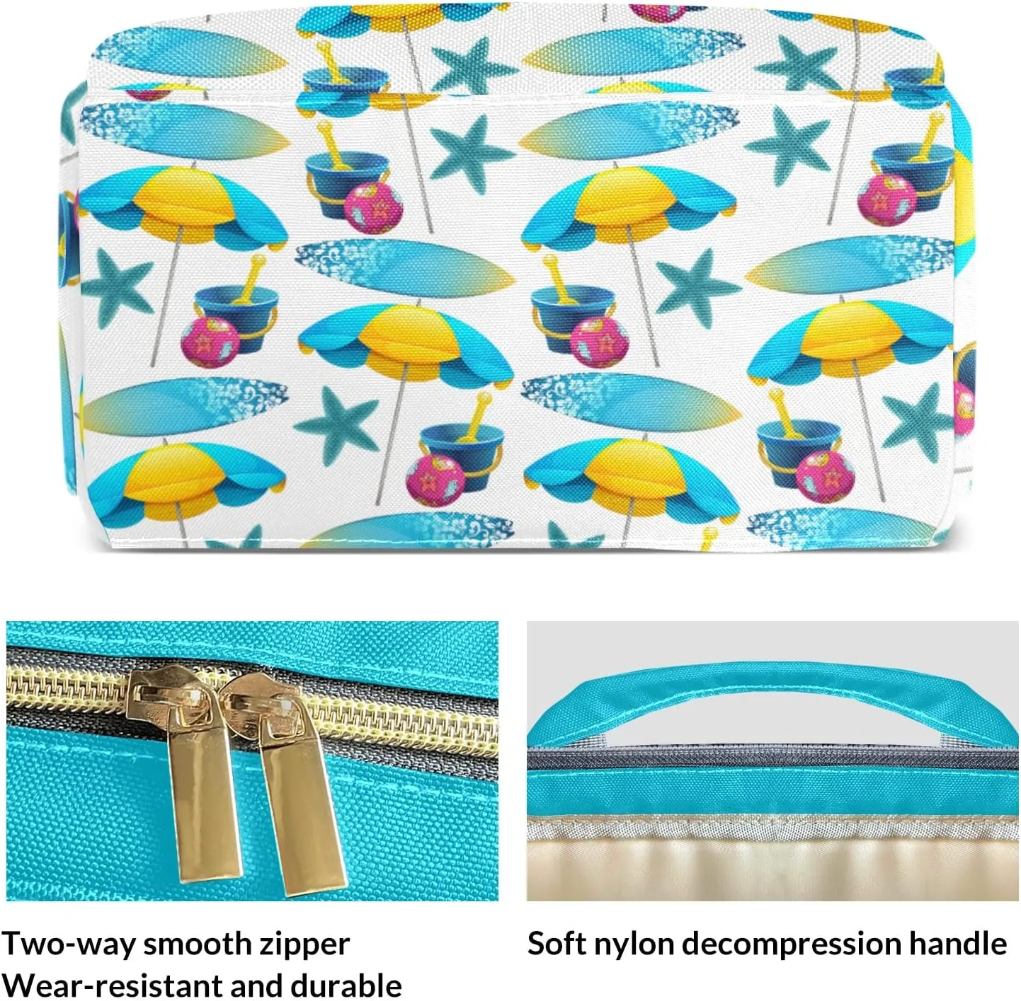 Personalized Surfboard Starfish Diaper Bags Backpack with Name Mummy Nursing Bags Gifts for Mom Dad