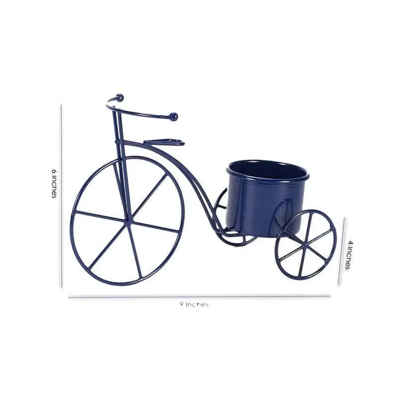 Petite Bicycle Planter- Blue