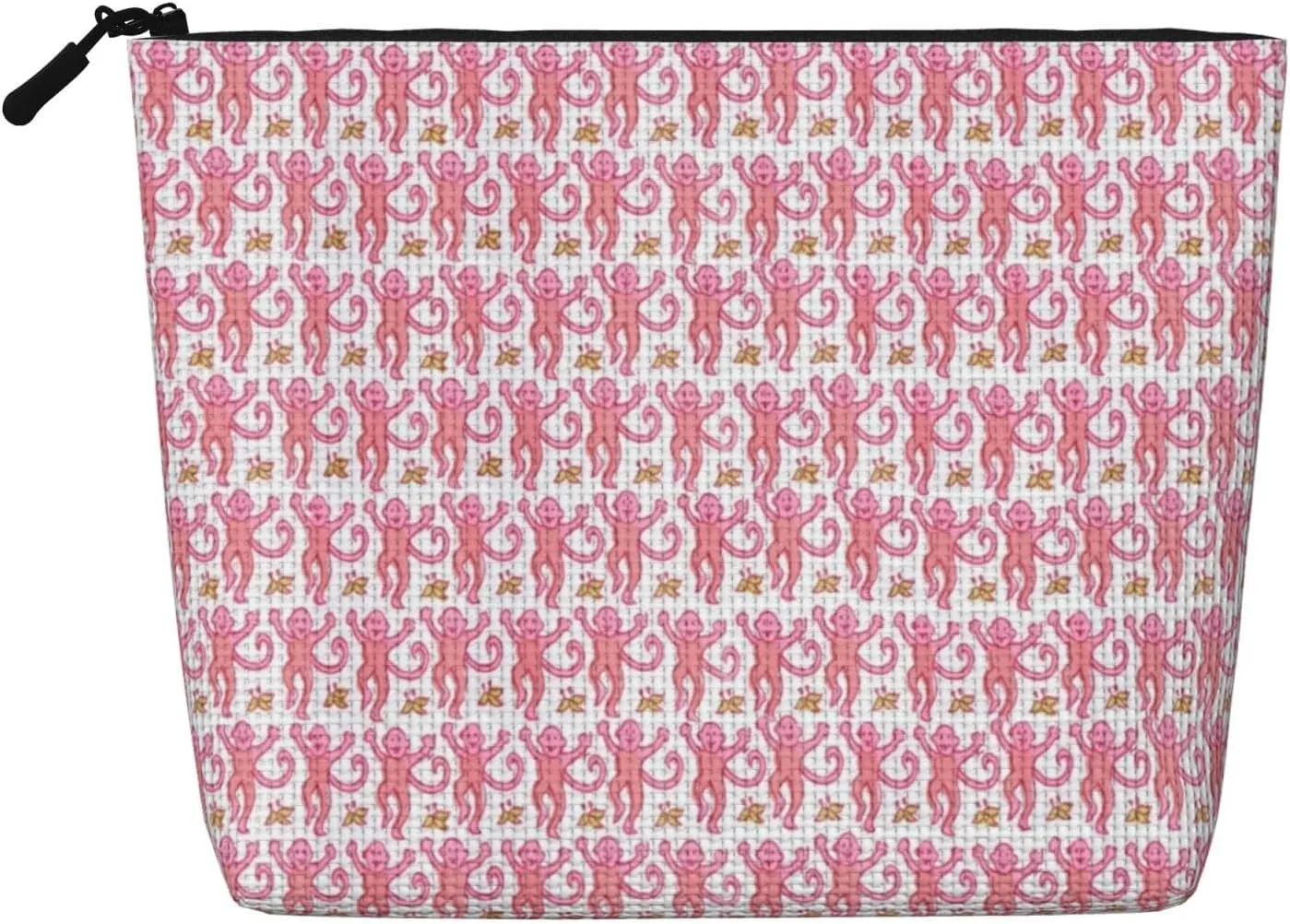Pink Rabbit Monkeys Makeup Bag Travel Cosmetic Bags For Women Portable Pouch For Purse Zipper Toiletry Accessories Storage Bag