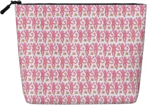Pink Rabbit Monkeys Makeup Bag Travel Cosmetic Bags For Women Portable Pouch For Purse Zipper Toiletry Accessories Storage Bag
