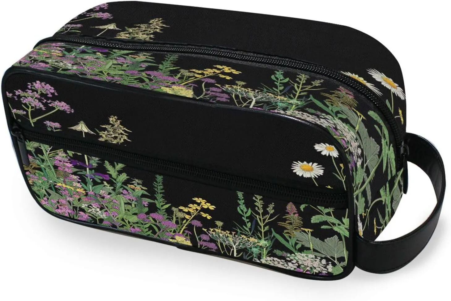 Plants and Flowers Travel Toiletry Bag for Women Men, Hanging Cosmetic Bag, Water Resistant Shaving Bag for Toiletries Accessories