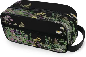 Plants and Flowers Travel Toiletry Bag for Women Men, Hanging Cosmetic Bag, Water Resistant Shaving Bag for Toiletries Accessories
