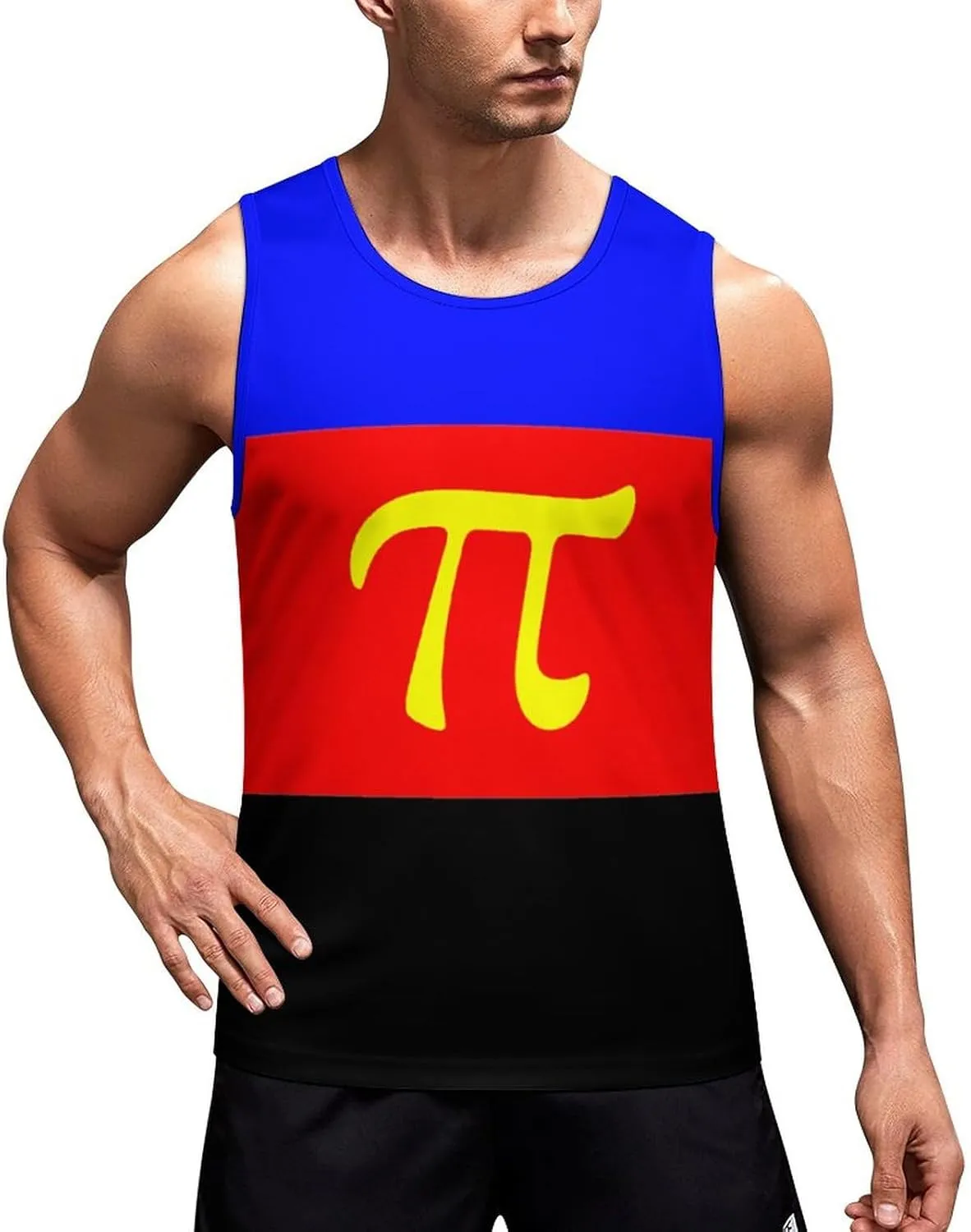 Polyamory Proud Flag Mens Tank Top Undershirt Sleeveless Gym Vest Workout T-Shirts