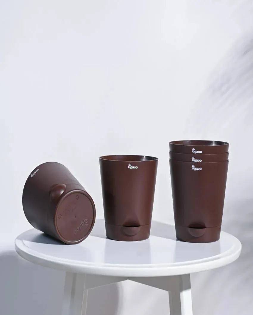 Posh Self-Watering Plastic Pots | Set of 5 | 6 inch