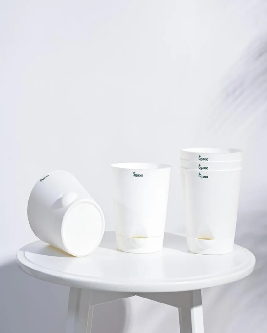 Posh Self-Watering Plastic Pots | Set of 5 | 6 inch