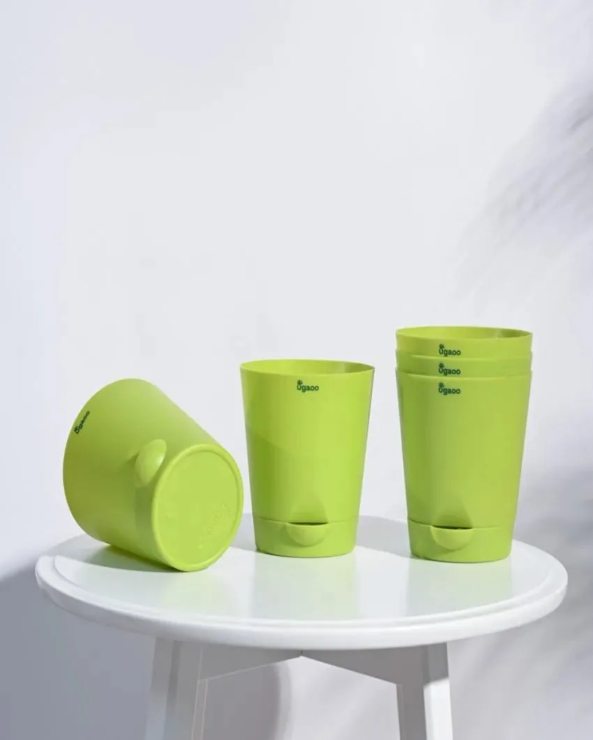 Posh Self-Watering Plastic Pots | Set of 5 | 6 inch