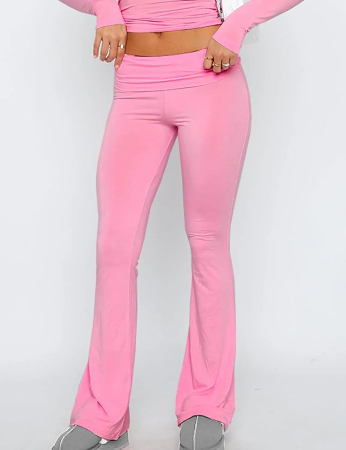 PRIVIMIX Women's Low Waisted Flare Leggings Bell Bottom Casual Lounge Bootcut Yoga Pants Sweatpants