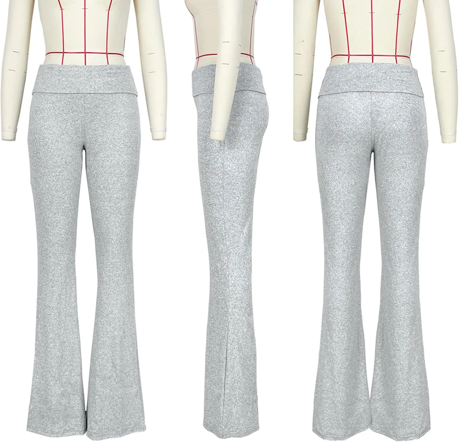 PRIVIMIX Women's Low Waisted Flare Leggings Bell Bottom Casual Lounge Bootcut Yoga Pants Sweatpants