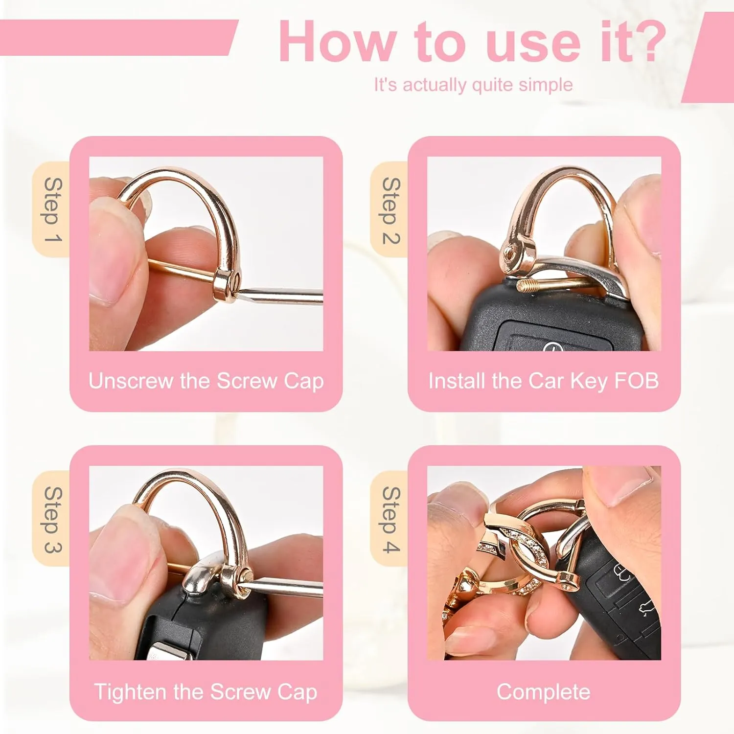Prometheism Leather Wristlet Keychain,Car Ring Strap for Women Keychain Accessories Car Key Decorations With Anti-Lost D Ring
