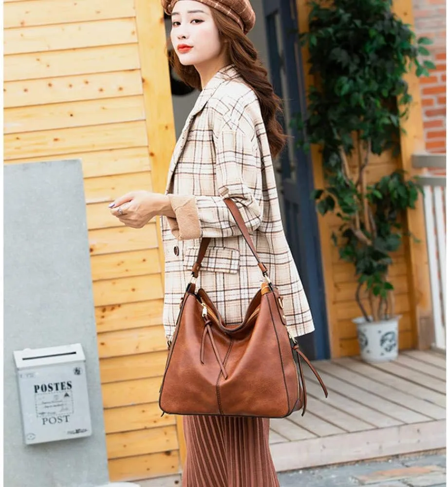 Purses for Women - Hobo Handbags Leather Shoulder Bags Large Capacity Tote Crossbody Bags with Adjustable Shoulder Strap