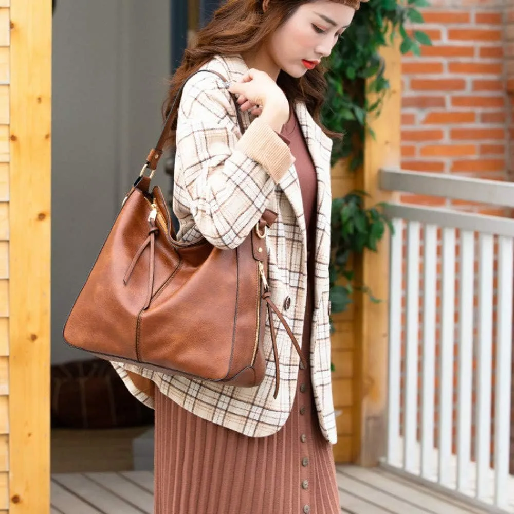 Purses for Women - Hobo Handbags Leather Shoulder Bags Large Capacity Tote Crossbody Bags with Adjustable Shoulder Strap