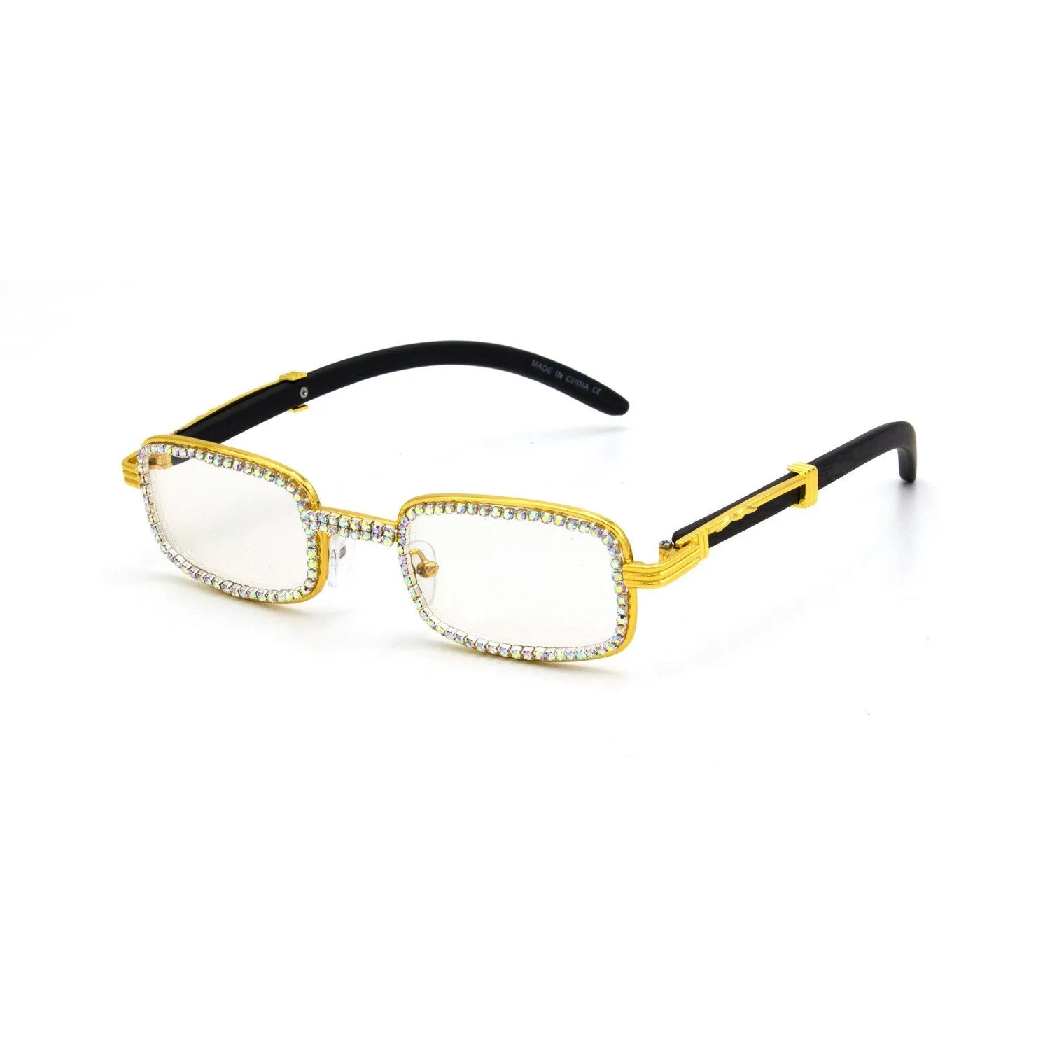 "Iced Out" Gold Frames