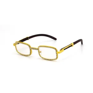 "Iced Out" Gold Frames