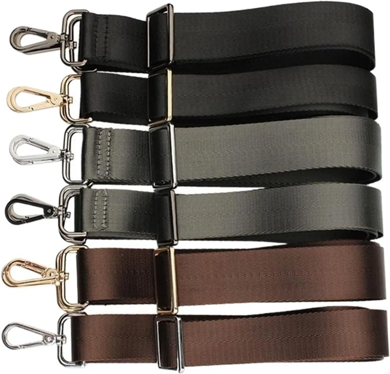 Replacement Adjustable Bag Strap for Shoulder Bags Men Briefcase Luggage Messenger Strap Women Bag Accessories (Color : Black-Gun Black)