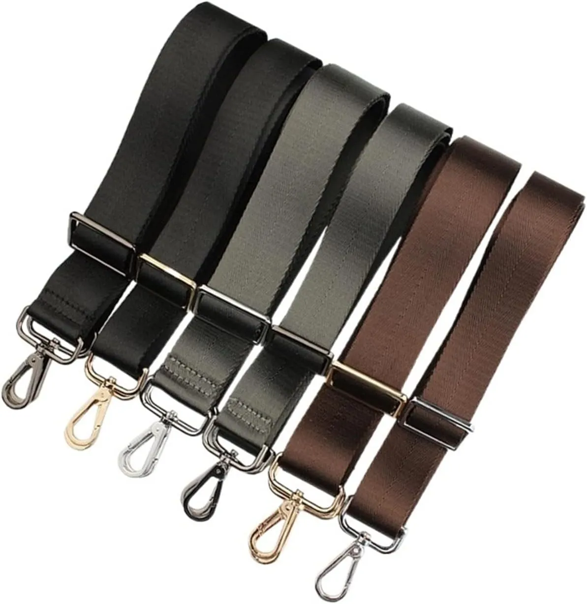 Replacement Adjustable Bag Strap for Shoulder Bags Men Briefcase Luggage Messenger Strap Women Bag Accessories (Color : Black-Gun Black)