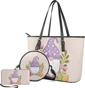 Shoulder Bags Set 3 Piece Saddle Bags Tote Bag for Women Circle Crossbody Bag Wallet Women Wristlet