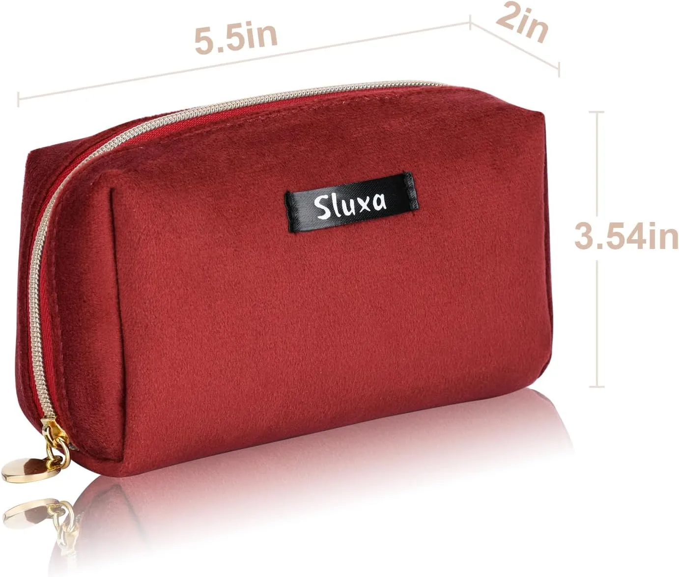 Small make up bags, Travel accessories for women,Red makeup bag travel cosmetic bag Mini makeup bag for purse