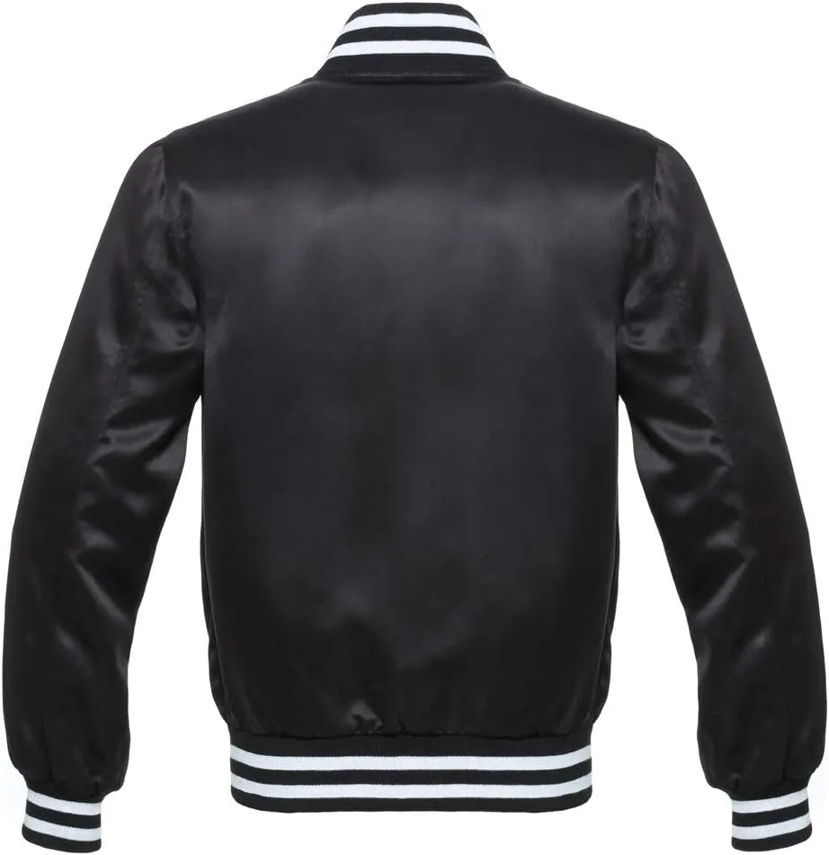 Stewart & Strauss Original Satin Bomber Jacket Since 1977 (19 Team Colors) Satin XXS to 6XL,Original