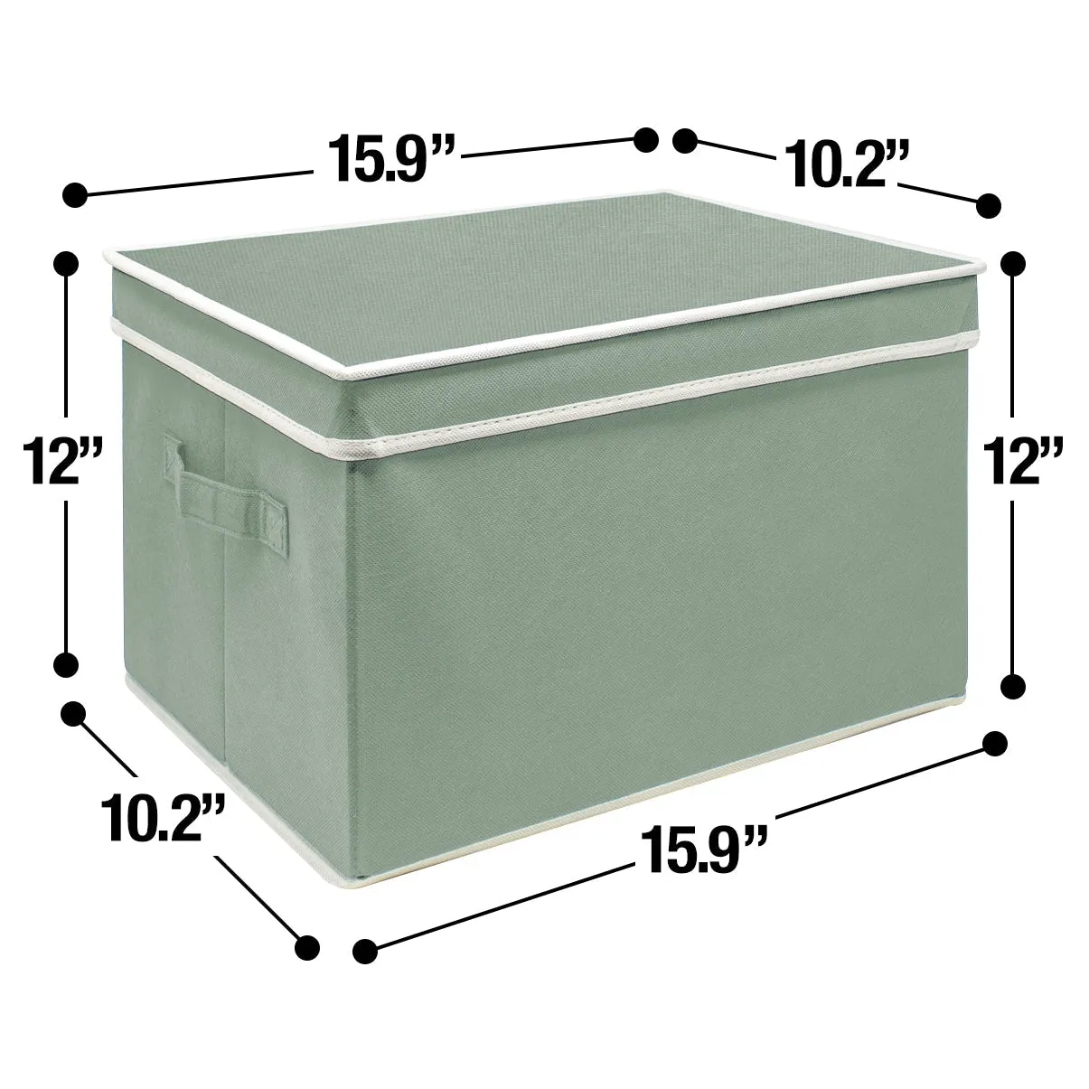 Storage Box Bins With Lid (Set of 3)