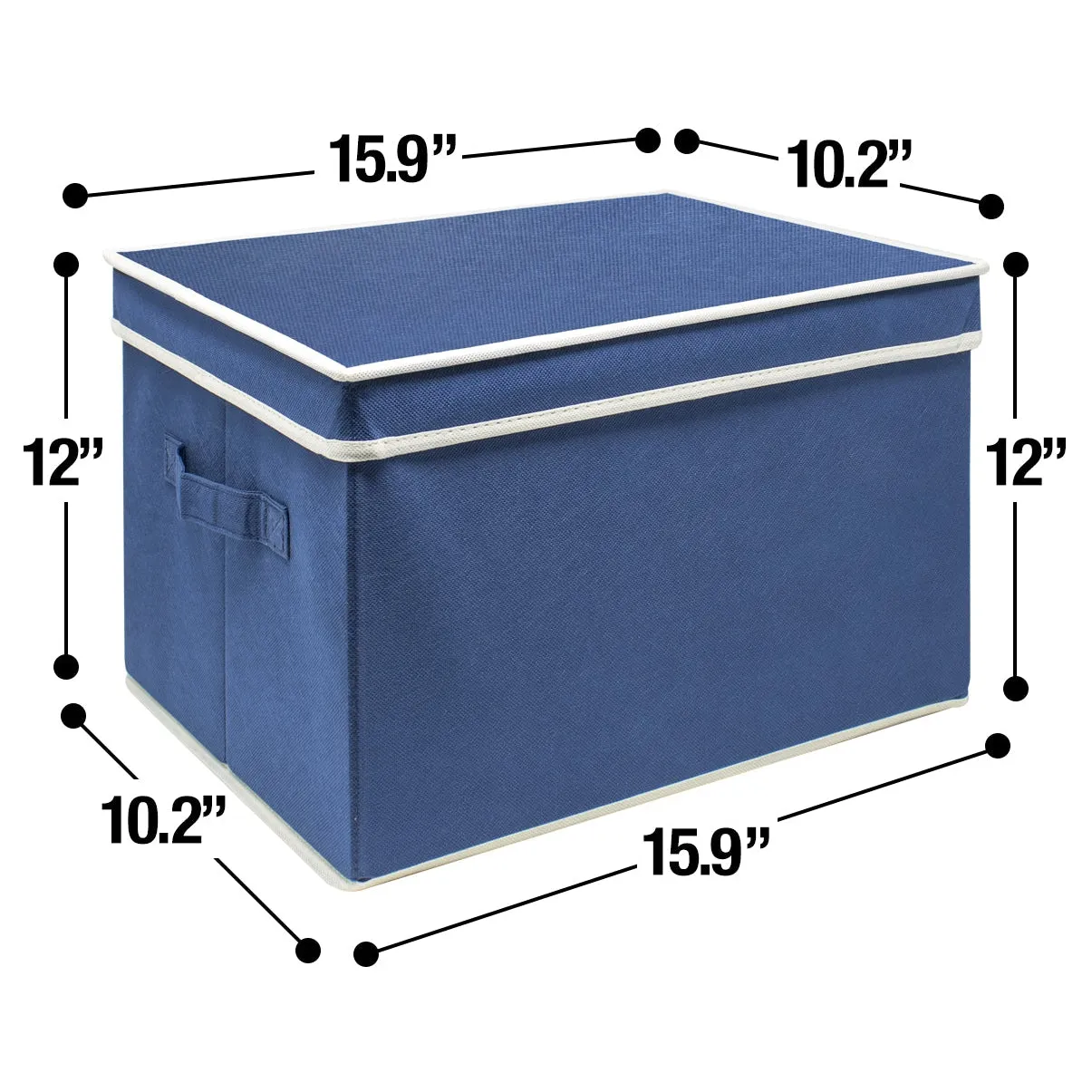Storage Box Bins With Lid (Set of 3)