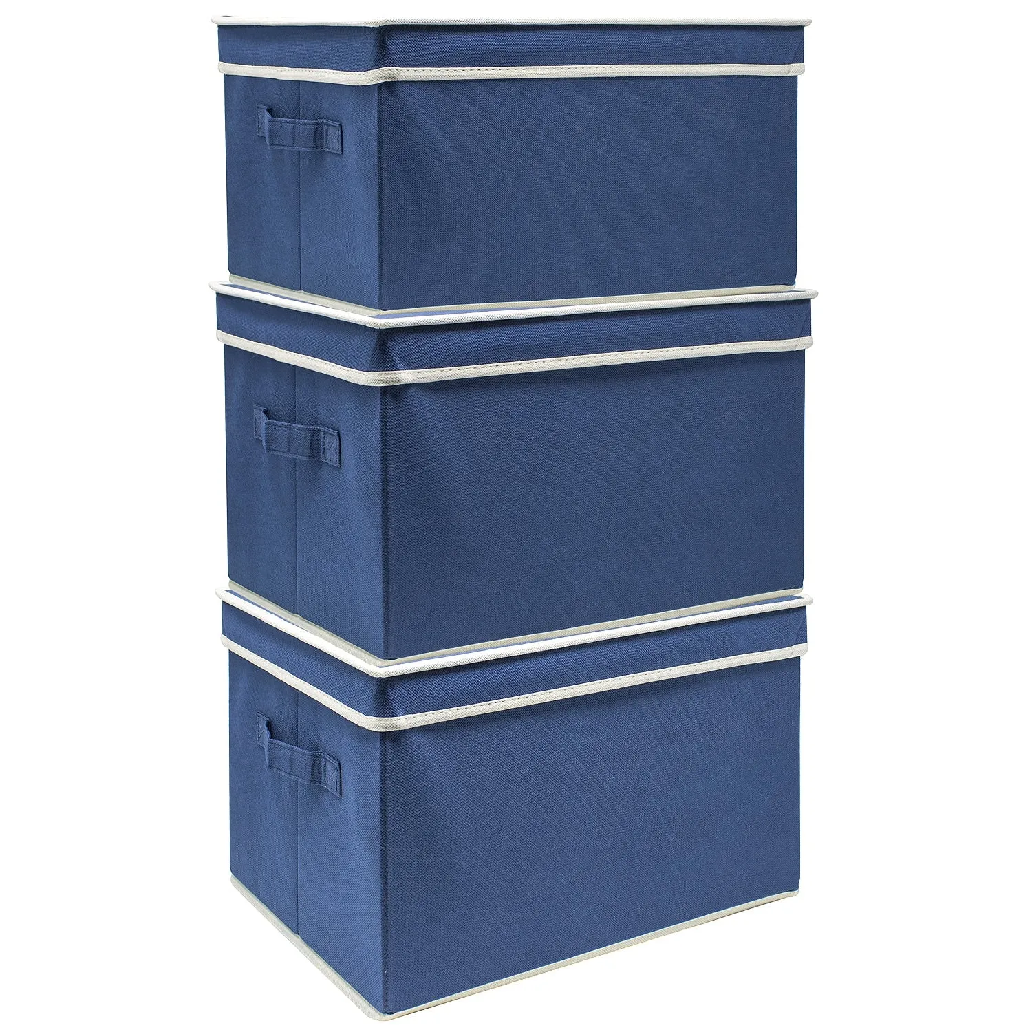 Storage Box Bins With Lid (Set of 3)