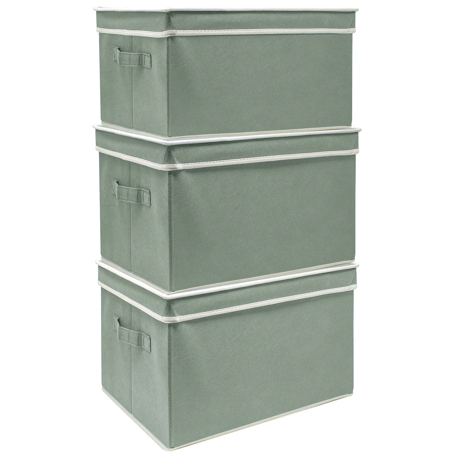 Storage Box Bins With Lid (Set of 3)