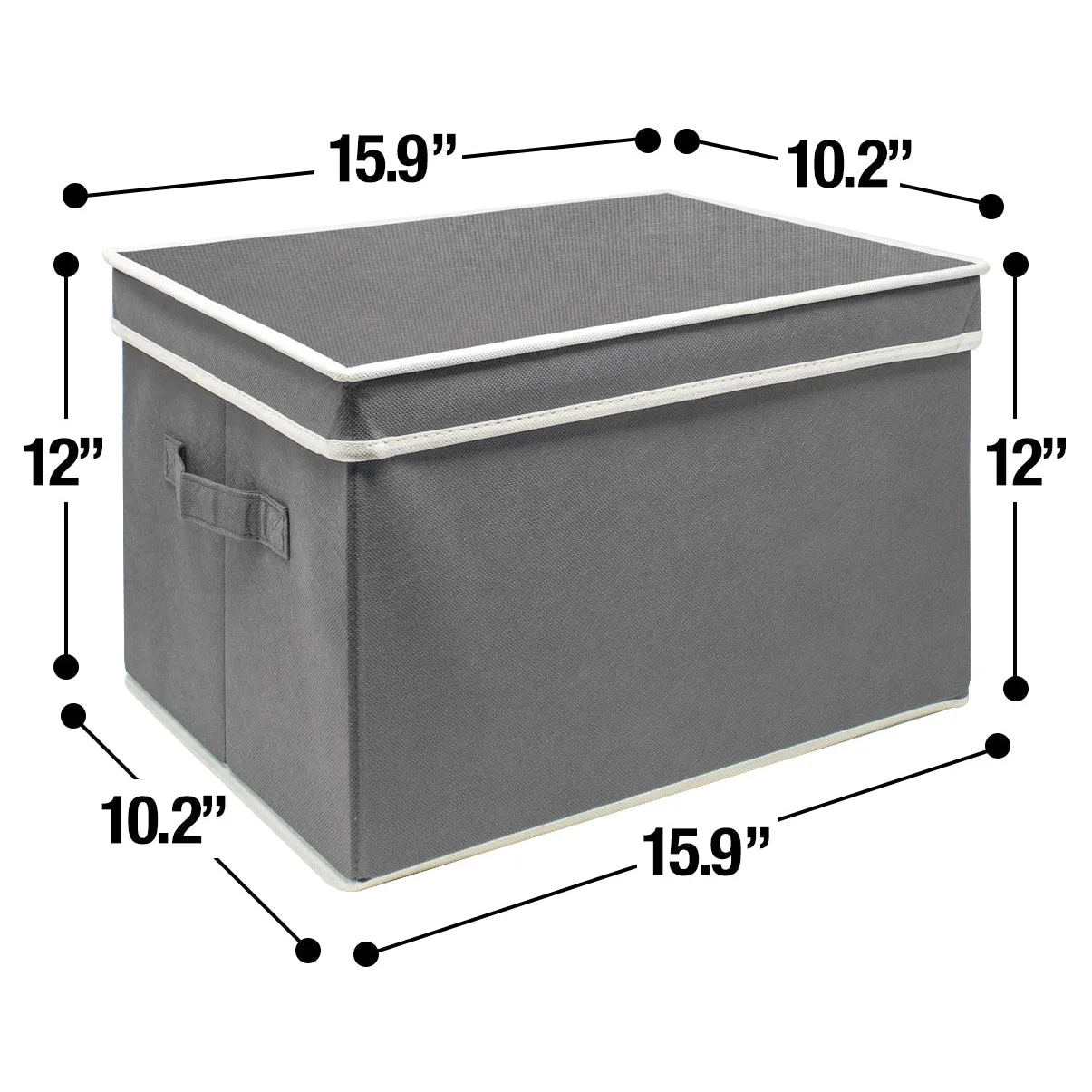 Storage Box Bins With Lid (Set of 3)