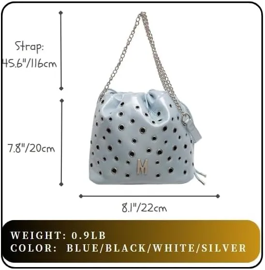 Studded Purse Bucket Bag Studded Crossbody Purses for Women Vegan Leather Bag Y2k Purse Punk Bag