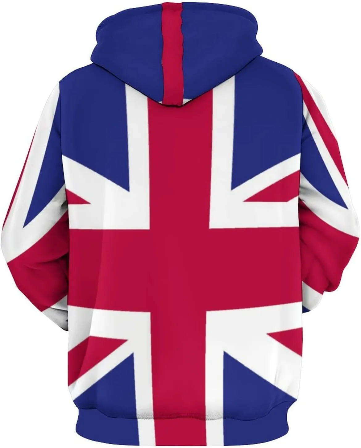 TAIZIYEAH Hoodie for Unisex British Flag Tops Printed Pullover Long Sleeve Sportswear Clothes Soft Loose Graphic Oversized L