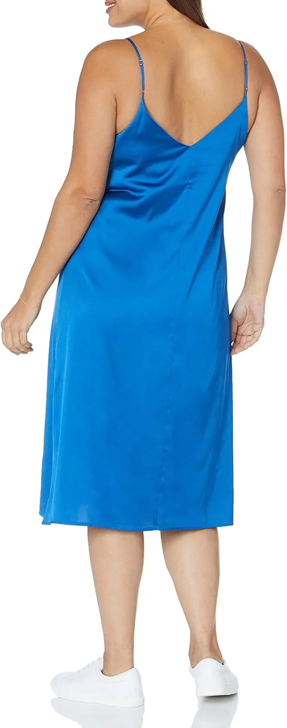 The Drop Women's Ana Silky V-Neck Midi Slip Dress