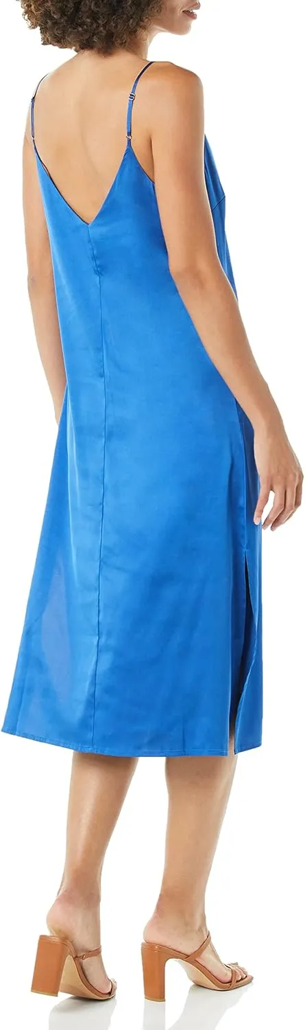 The Drop Women's Ana Silky V-Neck Midi Slip Dress