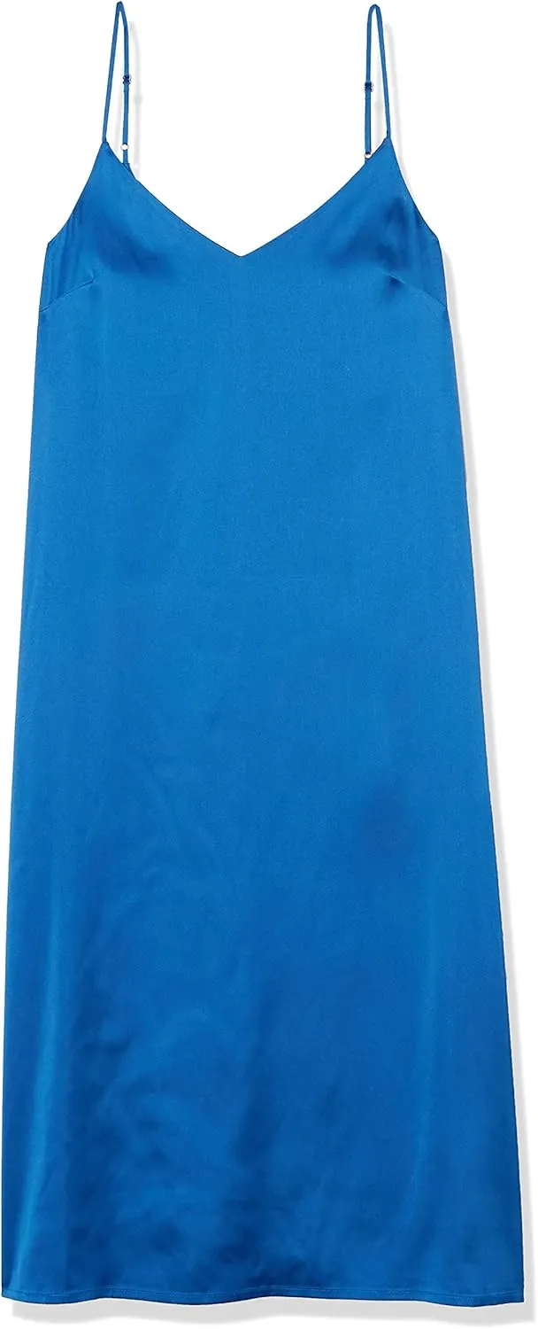 The Drop Women's Ana Silky V-Neck Midi Slip Dress