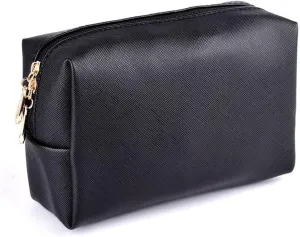 Toiletry Bag Makeup Bag Cosmetic Organizer Zipper Toiletry Pouch Make Up Case for Brushes Travel Accessories Women(Black)