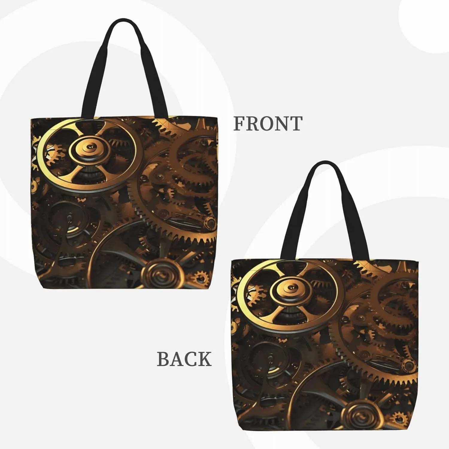 Tote Bag for Women Reusable Grocery Bags Cute Animal Fox Flower Tote Bag with Inner Pocket Travel Tote for Shopping