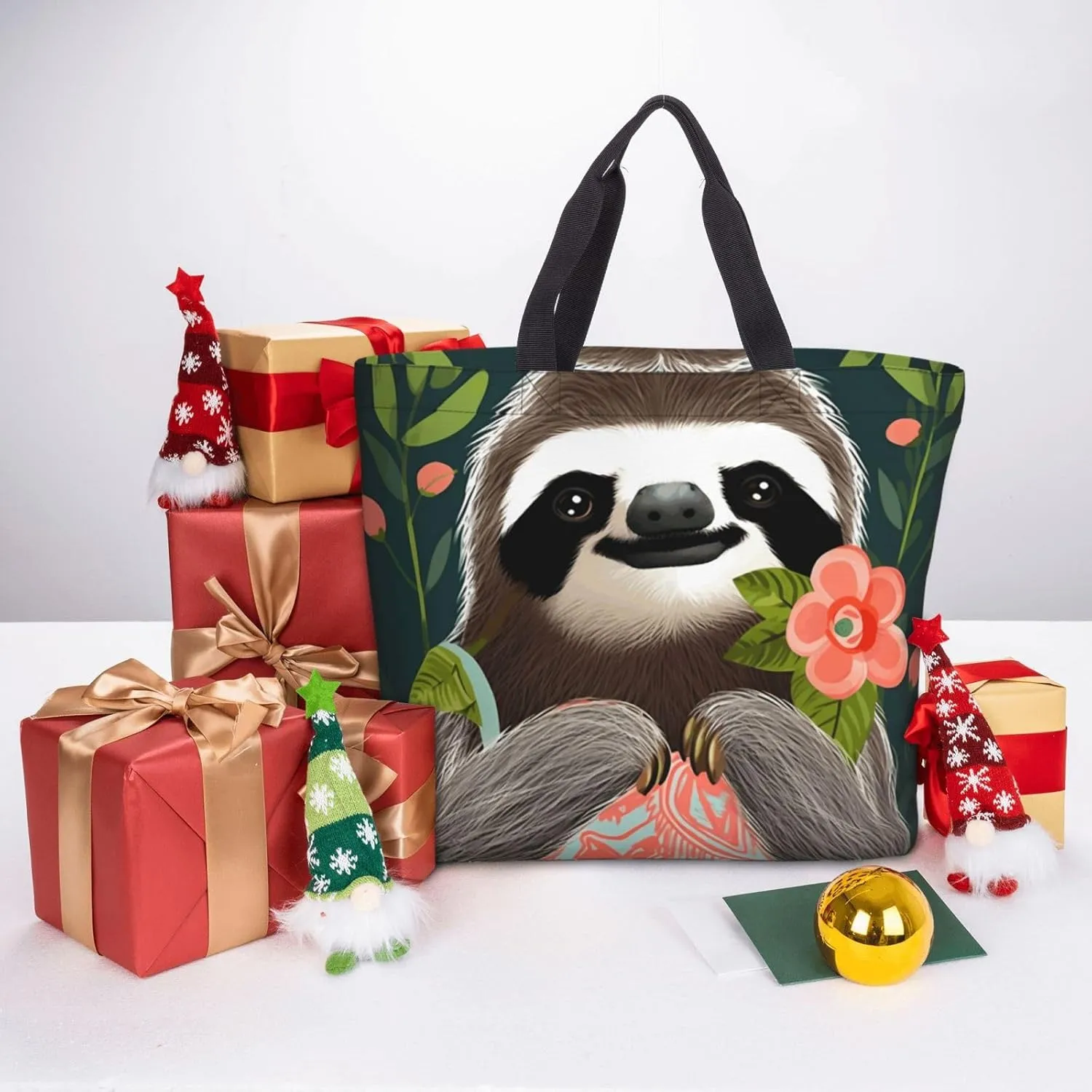 Tote Bag for Women Reusable Grocery Bags Dragonflies Grey Tote Bag with Inner Pocket Travel Tote for Shopping