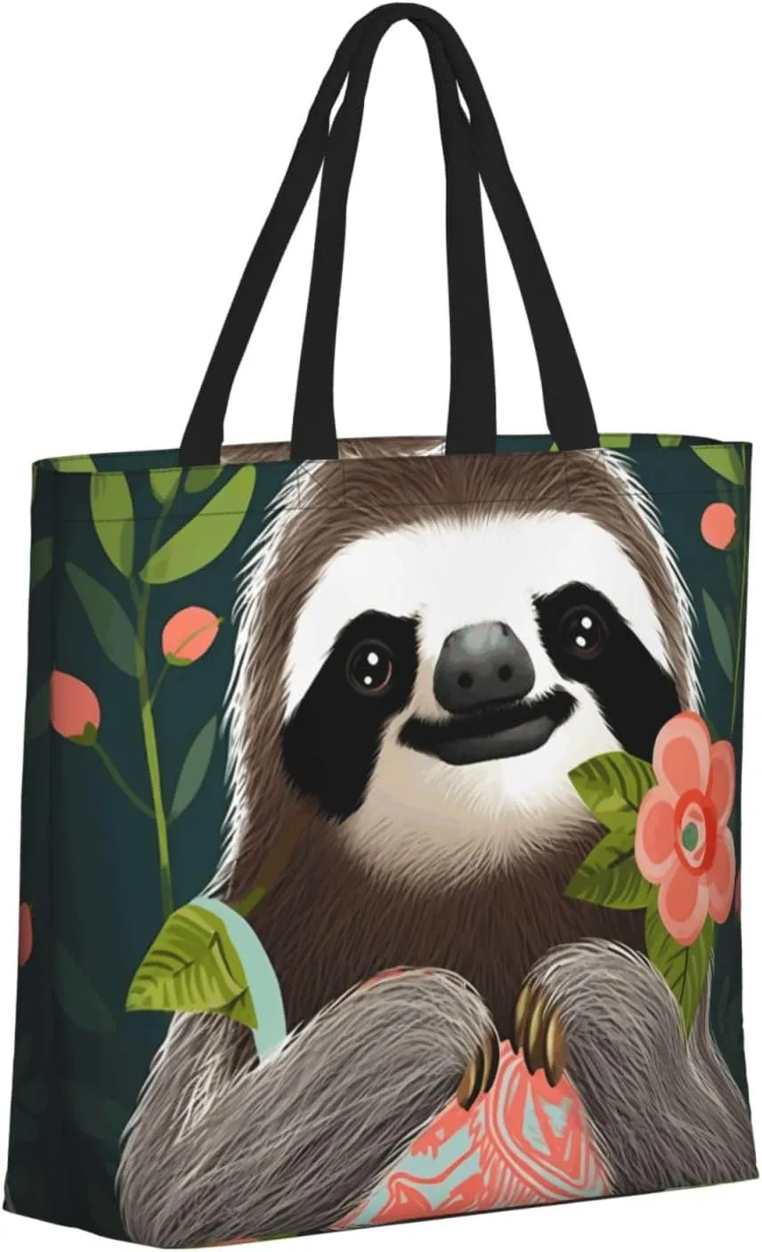 Tote Bag for Women Reusable Grocery Bags Dragonflies Grey Tote Bag with Inner Pocket Travel Tote for Shopping