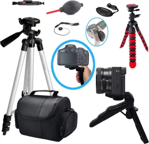 Tripod Bundle Set, 50" Tripod, Spider Tripod, Handheld Tripod Combo with Camera Bag and Cleaning Accessories Kit